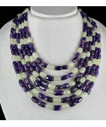 NATURAL MULTI JADE AMETHYST BEADS 6 L 1104 CARATS LONG GEMSTONE FASHION ... - $2,257.06 MXN
