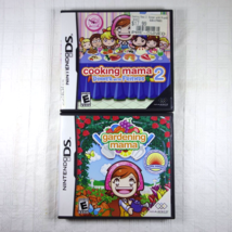 Cooking Mama 2 Dinner with Friends (NDS) &amp; Gardening Mama (NDS) lot - CIB WORKS - £23.98 GBP