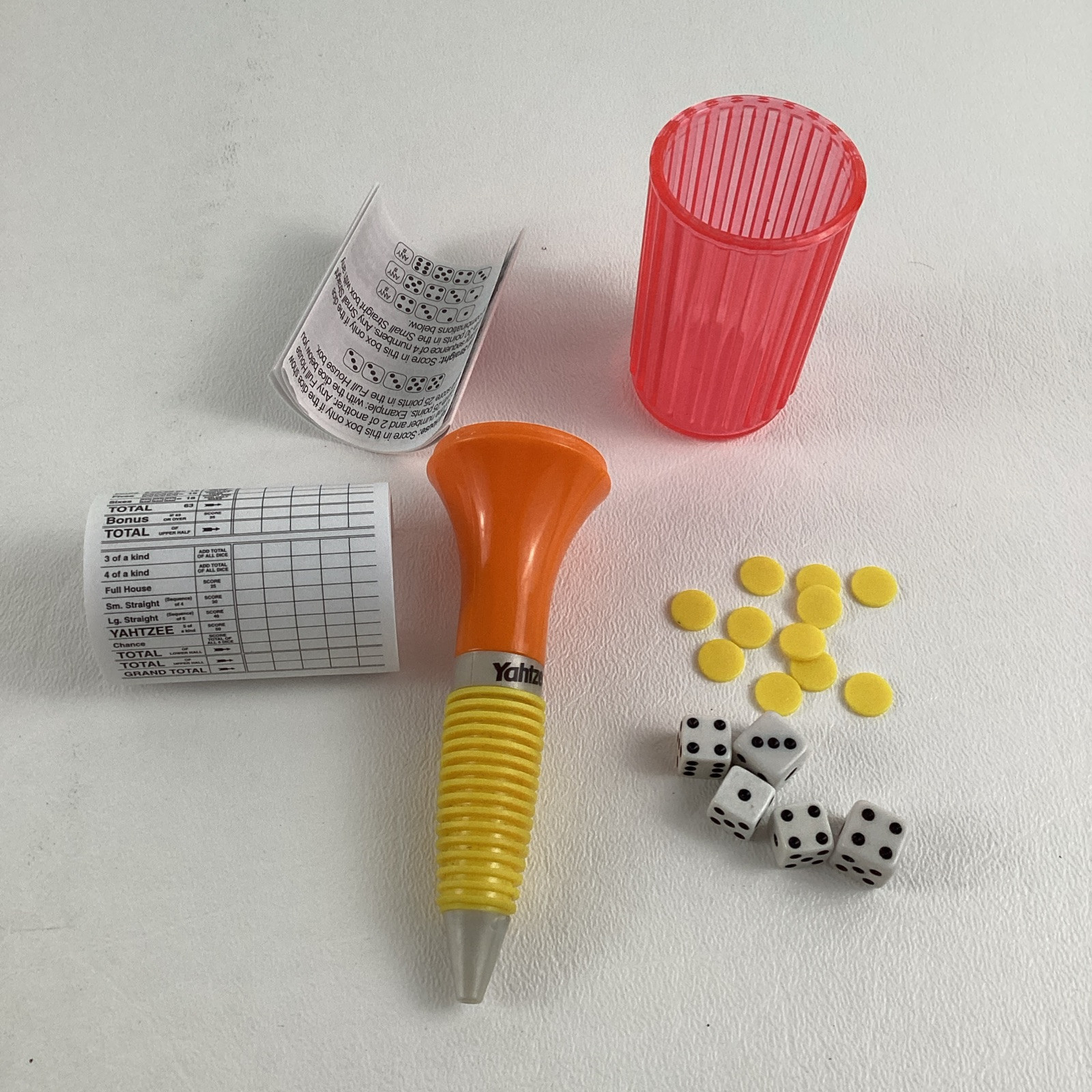 Yahtzee Game Pen Miniature Classic Dice Game Vintage Hasbro 2002 Toy Min... - $14.80