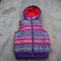 Vertical 9 Jacket Kids Girls Medium 10/12 Pink Purple Hooded Puffer Vest... - £20.32 GBP