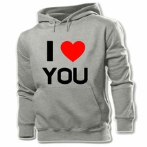 I Love You Pattern Print Sweatshirt Mens Womens Hoodies Graphic Hoody Hooded Top - £20.67 GBP