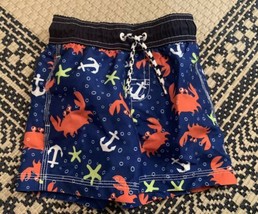 Baby Boy Gymboree Crab Bathing Suit Shorts Size 12-18 Months - £8.56 GBP