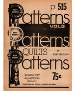 Vintage 70&#39;s Blue Ribbon Patterns Quilting Pattern booklet Volume 3 p-515 - $7.69