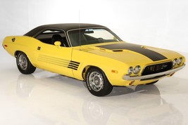 1972 Dodge Challenger JS yellow  | POSTER 24x36 Inch | classic car - $25.23