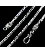  2.5MM Handmade Solid 925 Sterling Silver Balinese BYZANTINE Chain Neckl... - £29.51 GBP+