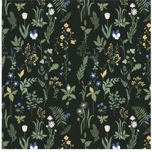 Durable Removable Floral Wallpaper 17.5''x118'' - Renter Friendly Decor ... - $22.72