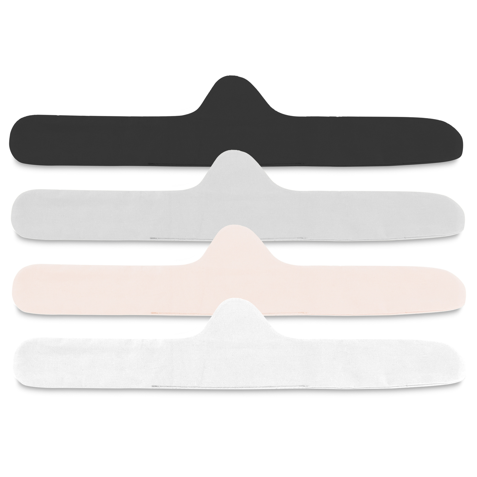 More of Me to Love Organic Cotton Bra Liner 4-Pack (White, Pink, Gray, Black)