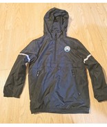 365 Kids Hooded Windbreaker 1/4 Zip Black sz 4 Boys Front Zipper Pockets - $16.84 CAD