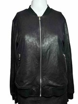 Dex Womens Medium Faux Leather Black Motorcycle Jacket Lightweight - AC - £17.64 GBP