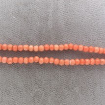 Genuine Natural Coral Bead Double Strand Bracelet 3.5mm w/ 14k Gold Clas... - £175.38 GBP