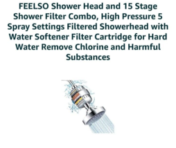 Shower Head with15 Stage Shower Filter,High Pressure Filtered  - $25.62