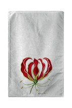 Betsy Drake Red Lily Kitchen Towel - £23.34 GBP