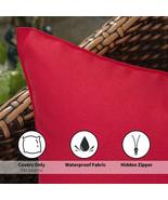 MIULEE Pack of 2 Decorative Outdoor Waterproof Pillow Covers Square Gard... - £18.85 GBP
