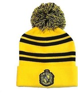 Harry Potter Beanie Pom-House Hufflepuff One Size Cap Yellow - £14.31 GBP