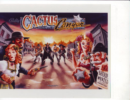 Cactus Canyon Pinball Machine Press Photograph Original NOS Game Backglass - $19.24