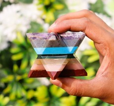 245g! 8 Point 7 Chakra Merkaba Star Healing Chakra crystal - $1,815.48 MXN