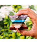 245g! 8 Point 7 Chakra Merkaba Star Healing Chakra crystal - $1,815.48 MXN