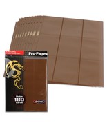 20 pks of 10 (200) BCW Std Sized Card 18-Pocket Side Loading Brn Pro Bin... - $1,396.86 MXN