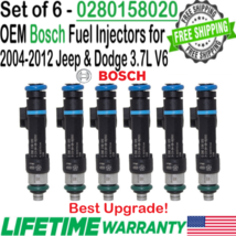 Genuine Bosch x6 Best Upgrade Fuel Injectors for 2004-2012 Jeep &amp; Dodge 3.7L V6 - £124.59 GBP