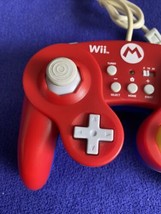 Hori Nintendo Wii / Wii U Red Mario GameCube Controller WIU-075 Tested &amp;... - $26.79