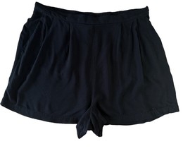 Forever 21 + Women&#39;s Relax Shorts w/ Pockets Elastic Waist Size 0X Black - $8.90