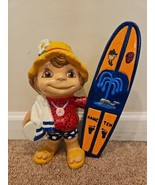Smiley Boy Surfer Surf Board Ceramic, Vintage 1970s Era, 11&#39;&#39; - €68,63 EUR