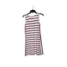 Max Studio Striped Ribbed Stretch Tank Dress Sleeveless Scoop Neck Women Small - $22.56