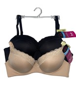 Maidenform Bra Underwire Lace Demi Lift Push Up Padded Shaping Contour P... - £29.69 GBP