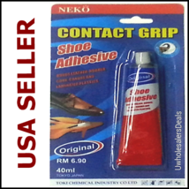 Shoe Adhesive Glue for Leather Vinyl Rubber Cork Canvas Contact Grip 40ml  F-S - £5.28 GBP