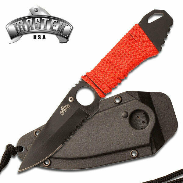 MASTER USA MU-1121RD NECK KNIFE 6.75" OVERALL - $6.92