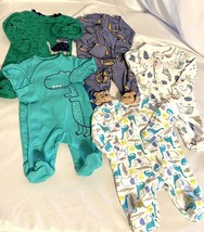 Carters Newborn Footed Mitten Long Sleeve Outfit Lot Of Five Never Worn - £14.06 GBP