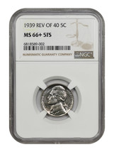 1939 5C NGC MS66+ 5FS (Reverse of 1940) - £120.02 GBP