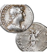 HADRIAN. Winged VICTORY with TROPHY. Scarce Roman Empire Silver Denarius... - €130,57 EUR