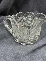 Beautiful VTG Cut Glass CRYSTAL  Creamer  Saw Tooth Very Heavy 1.1 Pounds - £15.03 GBP