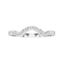 1/8 CT 14K Diamante Oro Aniversario Boda Apilable Banda Contorno Guardia Anillo - £212.61 GBP