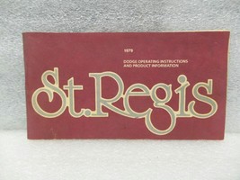 ST. REGIS 1979 Owners Manual 16548 - £13.23 GBP
