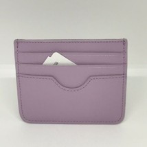 Neiman Marcus Crosshatched Leather Slim Card Case/Wallet.Lilac - $26.18