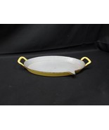 1950s F. E. BELGIUM ENAMELED CAST IRON YELLOW Oven Skillet Pan, Spout &amp; ... - $46.74