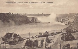 Niagara Falls Canada~Entrance To Victoria PARK-HORSESHOE Falls Photo Postcard - £6.97 GBP