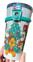 DisneyParks 2022 Holiday Stainless Steel Tumbler Mickey And Friends NEW + Lanyar - £43.06 GBP