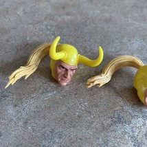 2 Marvel Legends Male Happy Smile Head Custom Fodder 6&quot; 1/12 Scale Retro Loki - £11.87 GBP