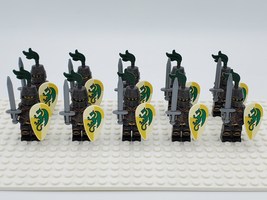 Kingdoms Castles Green Dragon Knights 10pcs Minifigure Bricks Toys - $22.79