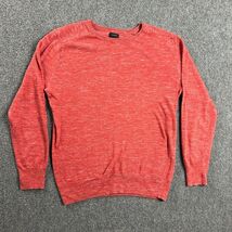 J Crew Sweater Mens Small Red Crew Speckled Casual Cotton Linen Adults - $346.18 MXN