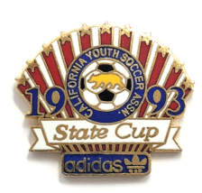 1993 Adidas California Youth Soccer Assn State Cup Pin Soccer Tournament... - $12.99