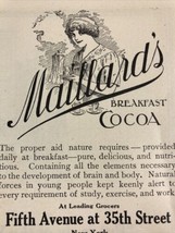 1913 Maillard&#39;s Delicious Breakfast Cocoa at Leading Grocers New York Print ad - £9.65 GBP