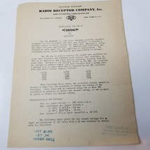 Seletron 5M1 Rectifier Instruction Sheet 1940 Radio Receptor Dry Plate Selenium - £11.91 GBP
