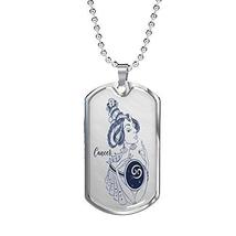 Express Your Love Gifts Cancer Constellation Horoscope Zodiac Dog Tag Stainless  - £35.56 GBP