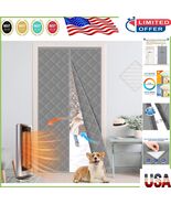 Hand-Free Magnetic Insulated Curtain - Modern Gray, Fits 36x82 Inch Doors - $67.13 CAD