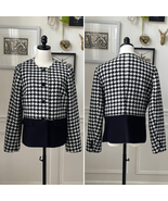 Talbots Jewel Neck Blazer Houndstooth 8 - $36.00