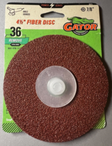 3 Pack Gator 4-1/2&quot; Fiber Disc 36 Grit Fits Angle Grinder 7/8&quot; Center Hole - £10.34 GBP